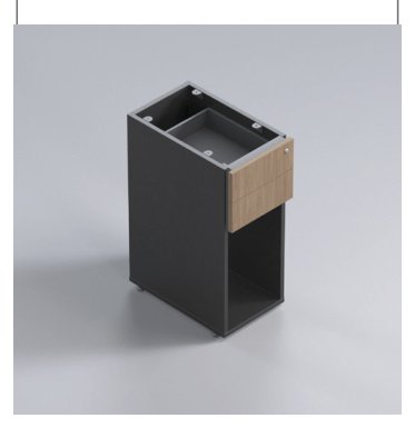 Gaveteiro Pedestal 2 Gavetas Suporte CPU sem Tampo