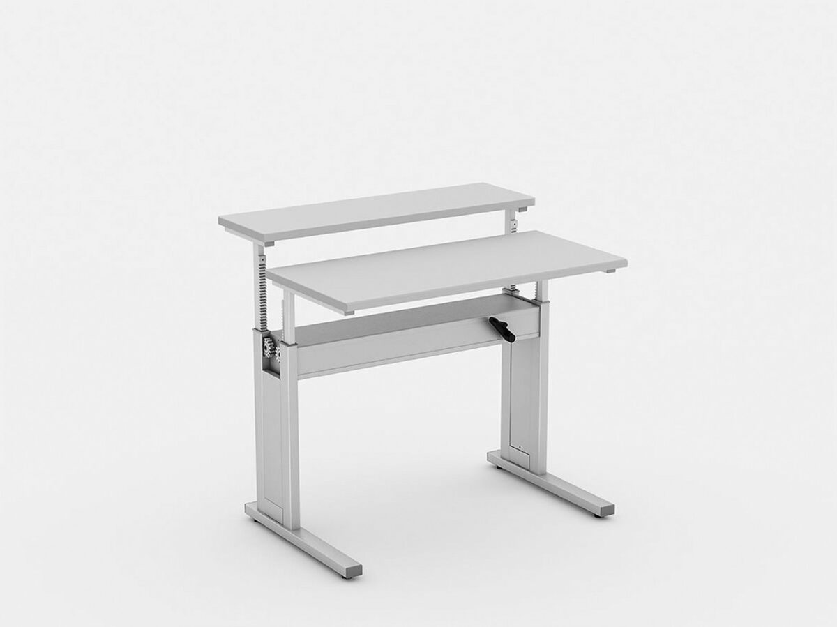 Mesa ergonômica com regulagem de altura – com sapata