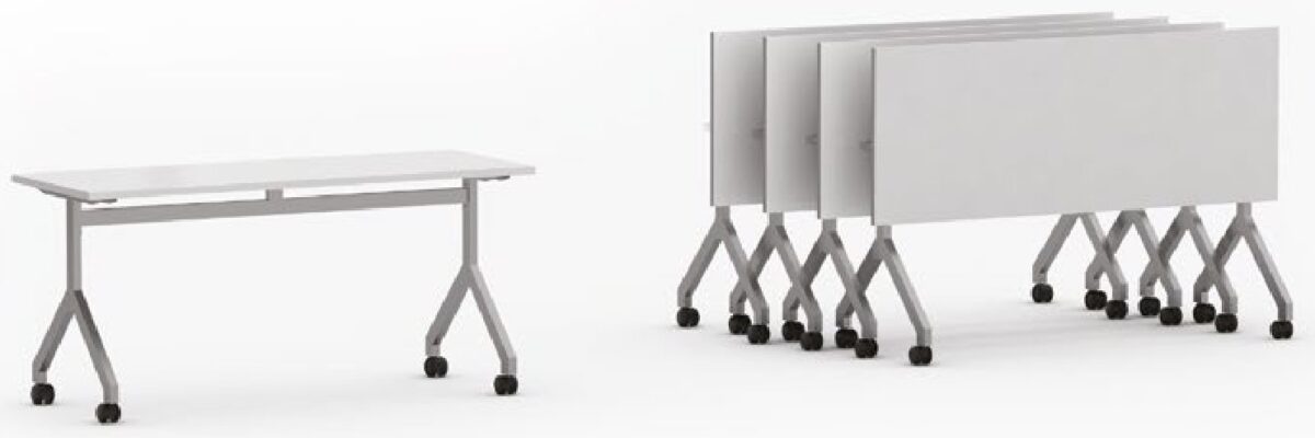 Mesa rebatível retangular pé modelo “Y”