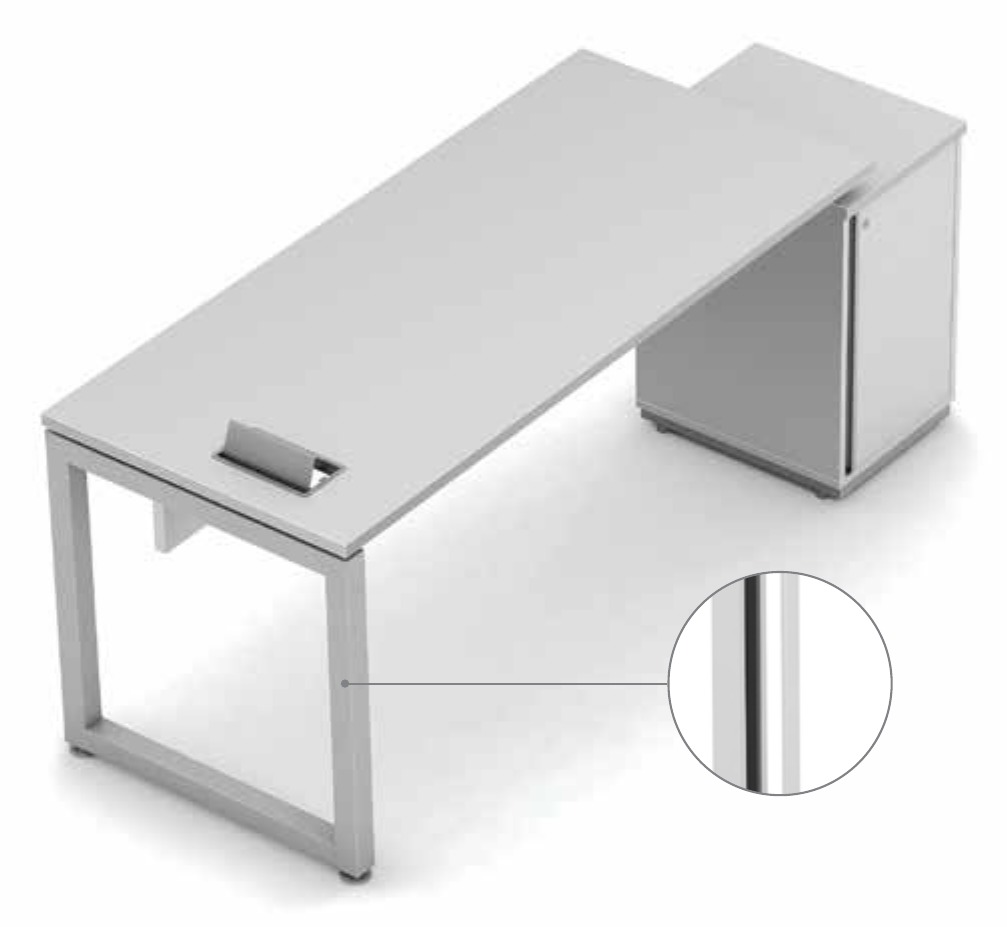 Mesa reta com armário de 1 porta (Mesas OP1)